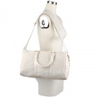 Stella Woven Barrel Satchel