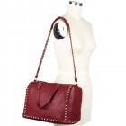 Beth Studded Barrel Satchel