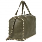 Beth Studded Barrel Satchel