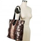 Brianne Python Shopper Tote
