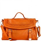 Kristin Braided Buckle Satchel