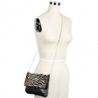 Desiree Zebra Print Envelope Clutch