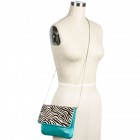 Desiree Zebra Print Envelope Clutch