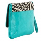 Desiree Zebra Print Envelope Clutch