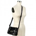 Genevieve Patent Messenger Bag