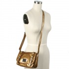 Genevieve Patent Messenger Bag