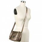 Genevieve Patent Messenger Bag