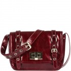 Genevieve Patent Messenger Bag