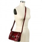 Genevieve Patent Messenger Bag
