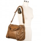 Rae Woven Flap Satchel