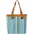 Striped Canvas Weekender Tote