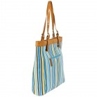 Striped Canvas Weekender Tote