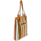 Striped Canvas Weekender Tote