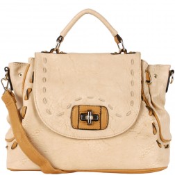 Olive Stitched Satchel