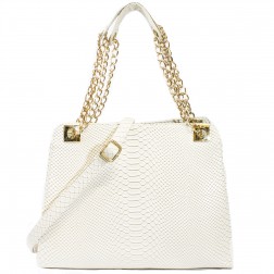 Rachelle Exotic Snakeskin Chain Bag