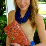 snakeskin envelope clutch