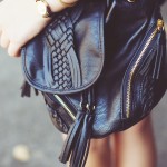 black tassel shoulder bag