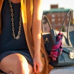 blue retro satchel