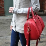red satchel handbag