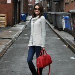 red handbag styled by Neat Bit