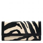 Zebra Print Trimmed Wallet