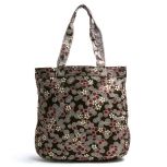 Flower Print Shopping Tote