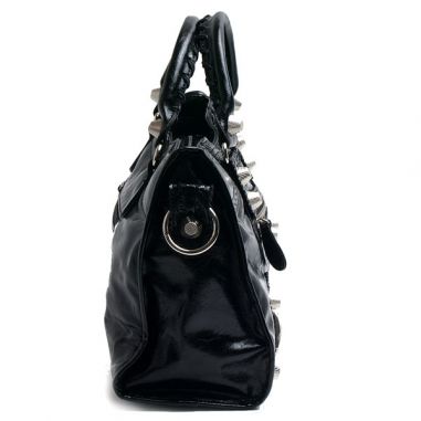Black Perforated Satchel
