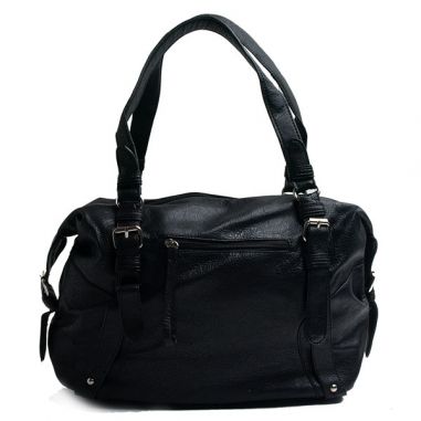 Black Satchel with Buckle