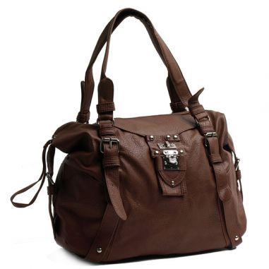 Brown Faux Leather Bag