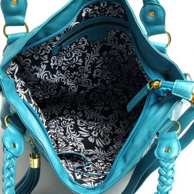 Teal Leatherette Handbag
