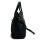 Black Faux Leather Satchel