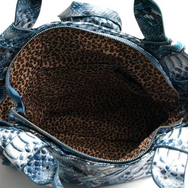Turquoise Snakeskin Valencia Hobo