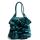 Turquoise Ruffle Hobo Purse