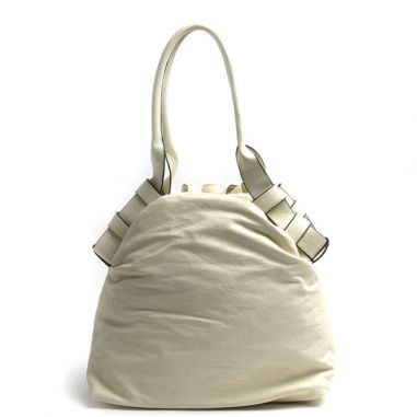Cream Ruffle Bag