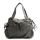 Grey Faux Leather Satchel