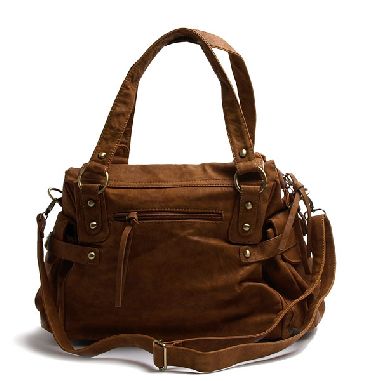 Brown Faux Leather Handbag