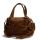 Brown Faux Leather Handbag