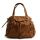 Brown Faux Leather Satchel