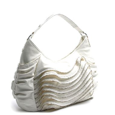 White Faux Leather Handbag