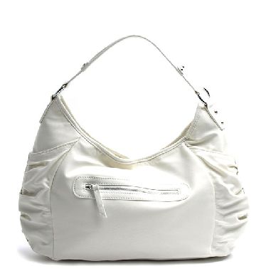 White Ruffled Handbag