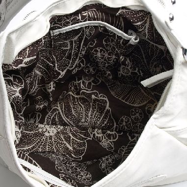 White Bag with Zipper Detail