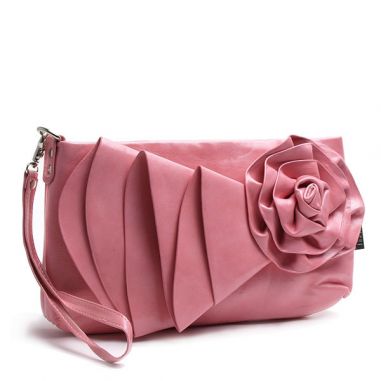 Pink Clutch with Flower