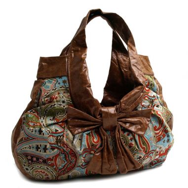 Brown Paisley Print Bag