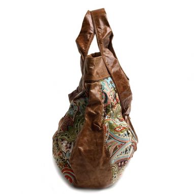 Brown Paisley Bag with Bow