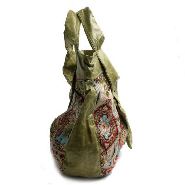 Green Paisley Bag with Bow