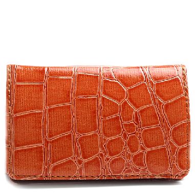Orange Embossed Business Card Holder