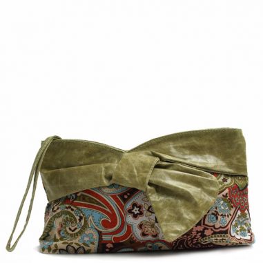 Paisley Cotton Knot Clutch